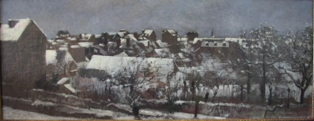 Veduta di Saint - Cloud, effetto neve, dal Saint, Cloud, museo Avelines